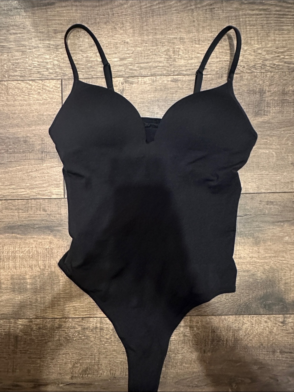 NWOT Black Seamless Thong Bodysuit for Women
